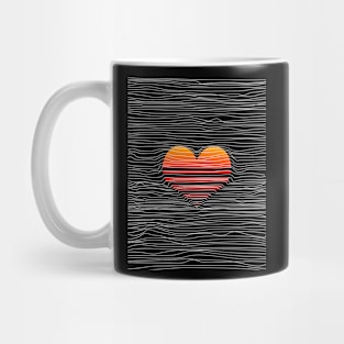 Sunset Heart and Slow Waves Mug